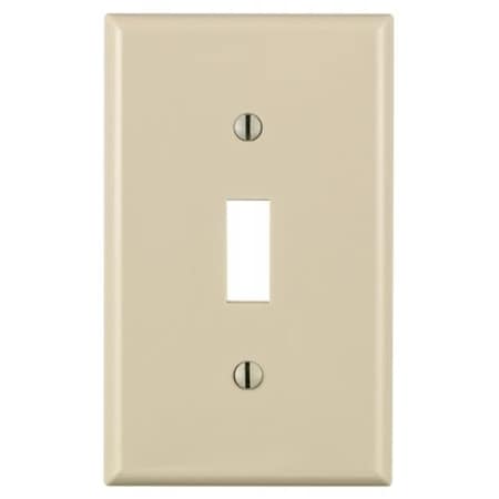 Leviton Leviton Mfg 024-80701-00T Light Almond 1 Gang Toggle Switch Wall Plate 024-80701-00T